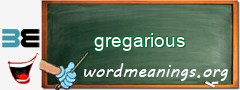 WordMeaning blackboard for gregarious